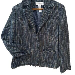Sag Harbor Women's Multicolor Tweed Blazer